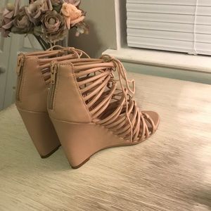 Express strappy wedges